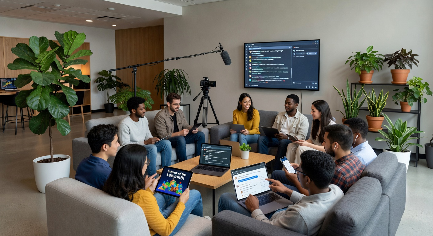 Plant arrangements in a broadcasting space for indie puzzle game streams