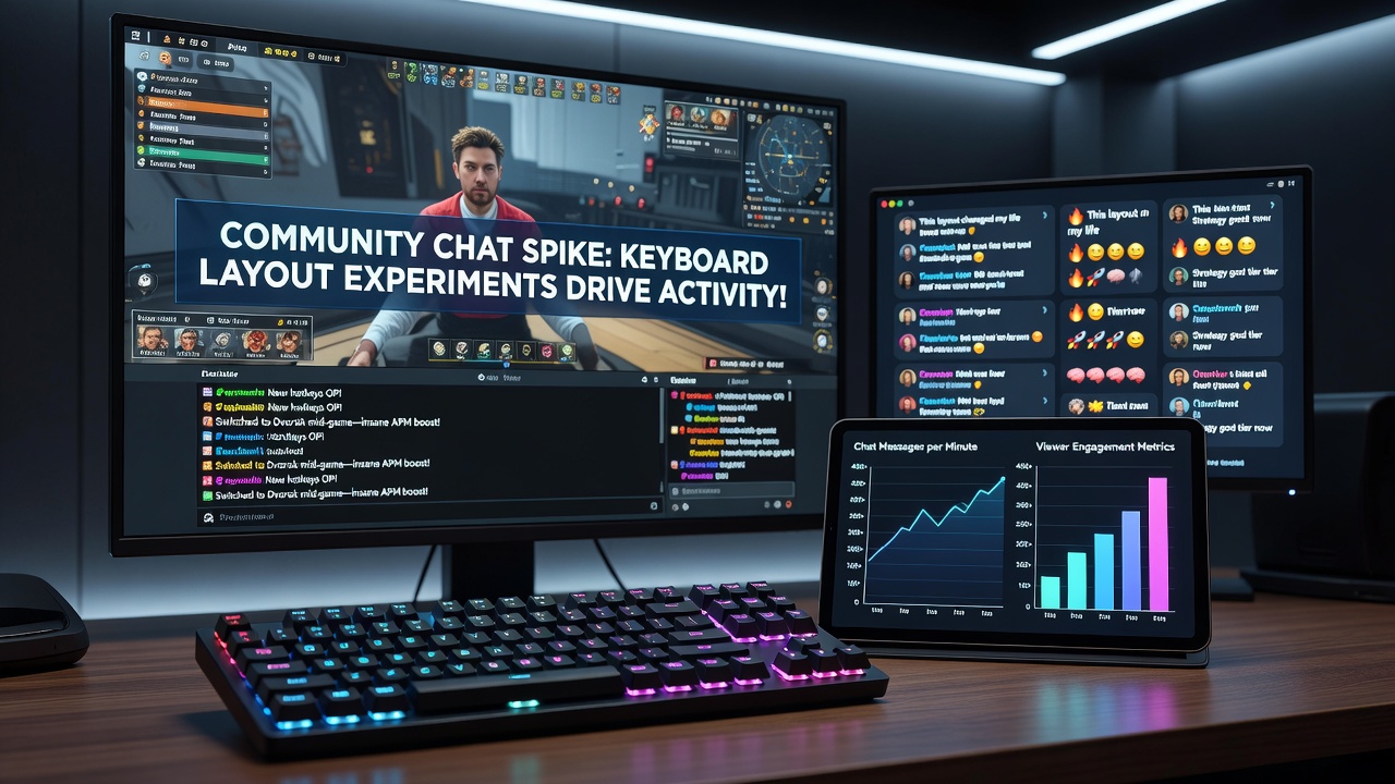 Forum discussion thread showing keyboard layout comparisons linked to recent strategy game streams